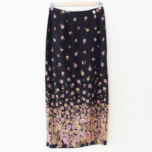 Jay Peters Vintage Floral Midi Wrap Style Skirt